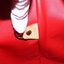 LOUIS VUITTON Monogram Vernis Houston Hand Bag Rouge M91092 LV Auth 161103-11