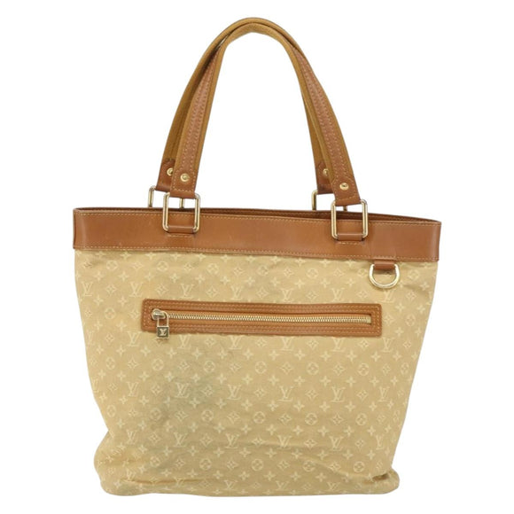 LOUIS VUITTON Monogram Mini Lucille GM Tote Bag Beige M92683 LV Auth 161105