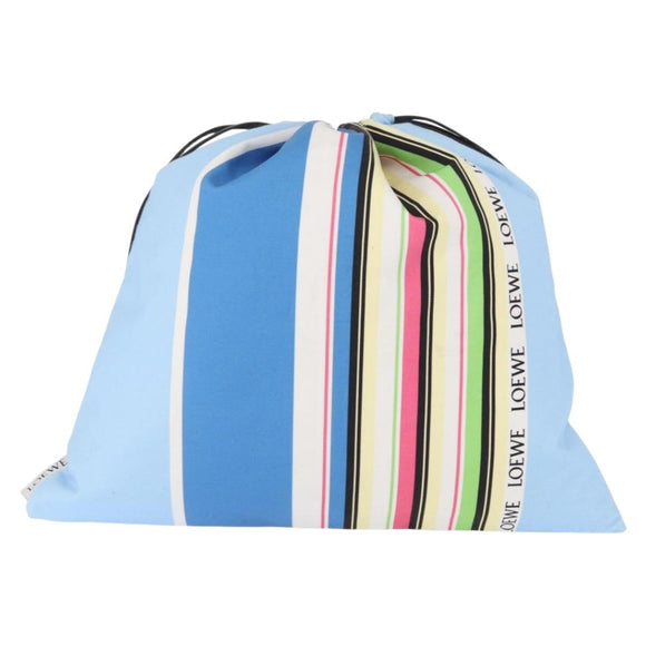 LOEWE Drawstring Bag Canvas Blue Auth 161106