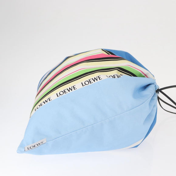 LOEWE Drawstring Bag Canvas Blue Auth 161106