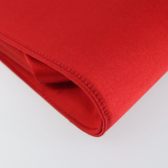 GUCCI Shoulder Bag Satin Red Gold 005 406 0284 Auth 161107V