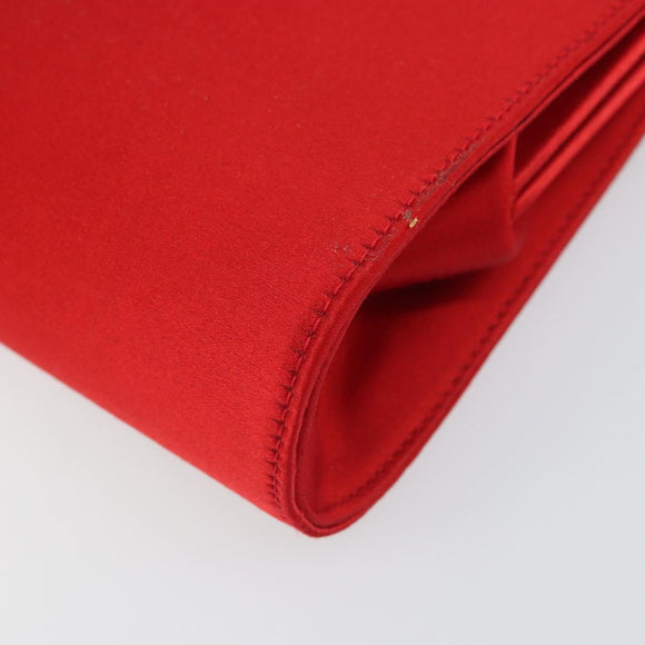 GUCCI Shoulder Bag Satin Red Gold 005 406 0284 Auth 161107V