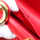 GUCCI Shoulder Bag Satin Red Gold 005 406 0284 Auth 161107V-20