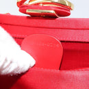 GUCCI Shoulder Bag Satin Red Gold 005 406 0284 Auth 161107V-11