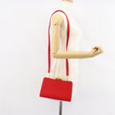 GUCCI Shoulder Bag Satin Red Gold 005 406 0284 Auth 161107V-21