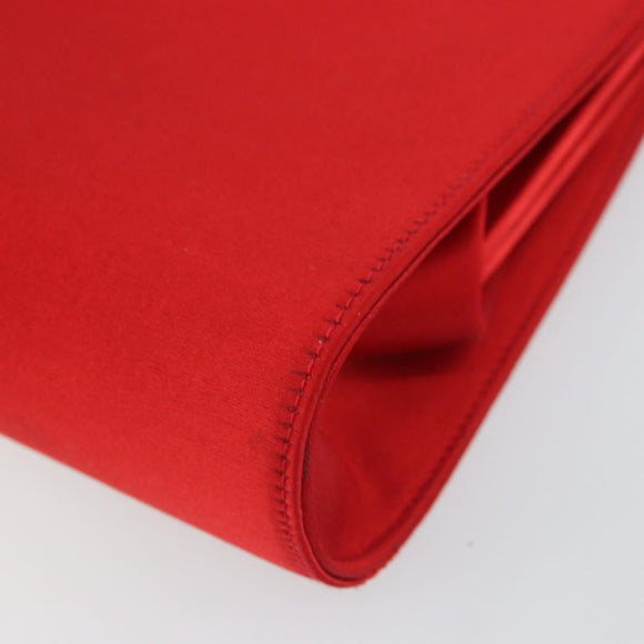 GUCCI Shoulder Bag Satin Red Gold 005 406 0284 Auth 161107V