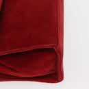 LOEWE Shoulder Bag Velor Red Gold Auth 161108-9