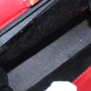 LOEWE Shoulder Bag Velor Red Gold Auth 161108-12