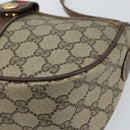 GUCCI GG Supreme Web Sherry Line Bag PVC Beige Gold 89 02 032 Auth 161109-10