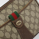 GUCCI GG Supreme Web Sherry Line Bag PVC Beige Gold 89 02 032 Auth 161109-14