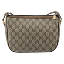 GUCCI GG Supreme Web Sherry Line Bag PVC Beige Gold 89 02 032 Auth 161109-3
