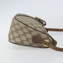 GUCCI GG Supreme Web Sherry Line Bag PVC Beige Gold 89 02 032 Auth 161109-4