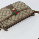 GUCCI GG Supreme Web Sherry Line Bag PVC Beige Gold 89 02 032 Auth 161109-6