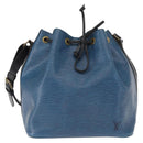 LOUIS VUITTON Epi Petit Noe Shoulder Bag Bicolor Black Blue M44152 Auth 161112-13