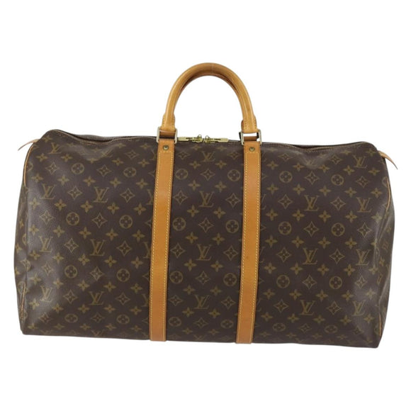 LOUIS VUITTON Monogram Keepall 55 Boston Tasche M41424 LV Auth 161113