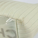 CHANEL Mademoiselle Chain Shoulder Bag Lamb Skin Ivory Silver CC Auth 161117-12