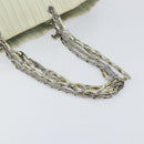CHANEL Mademoiselle Chain Shoulder Bag Lamb Skin Ivory Silver CC Auth 161117-7