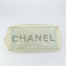 CHANEL Mademoiselle Chain Shoulder Bag Lamb Skin Ivory Silver CC Auth 161117-9