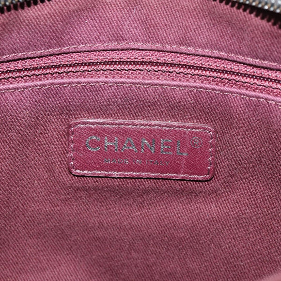 CHANEL Matelasse Tote Bag PVC Canvas Black CC Auth 161119