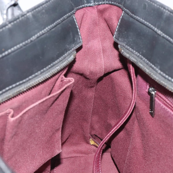 CHANEL Matelasse Tote Bag PVC Canvas Black CC Auth 161119