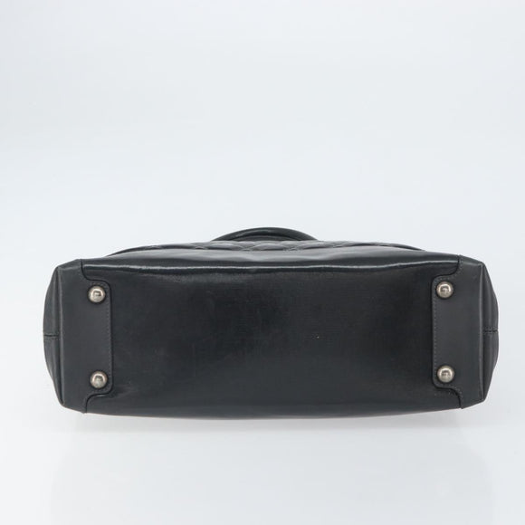 CHANEL Matelasse Tote Bag PVC Canvas Black CC Auth 161119