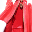 CELINE Shoulder Bag Leather Red Gold Auth 161123-19