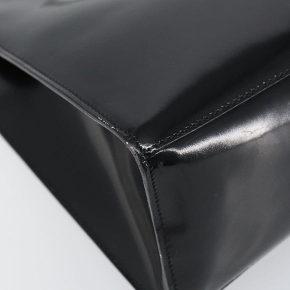 Salvatore Ferragamo Tote Bag Enamel Black Auth 161124
