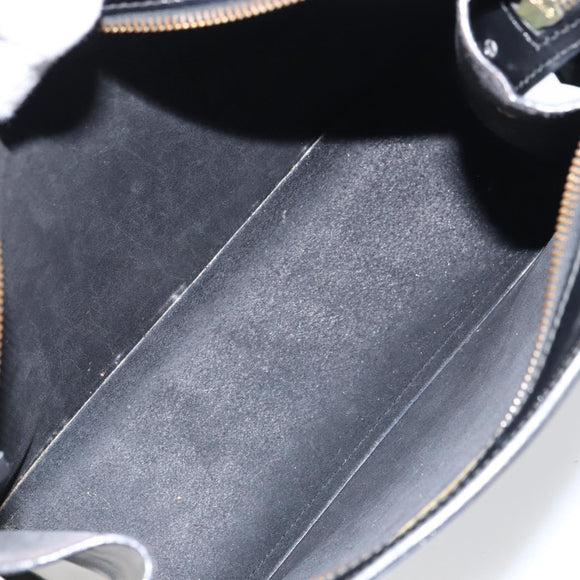 Salvatore Ferragamo Tote Bag Enamel Black Auth 161124