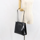 Salvatore Ferragamo Tote Bag Enamel Black Auth 161124-19