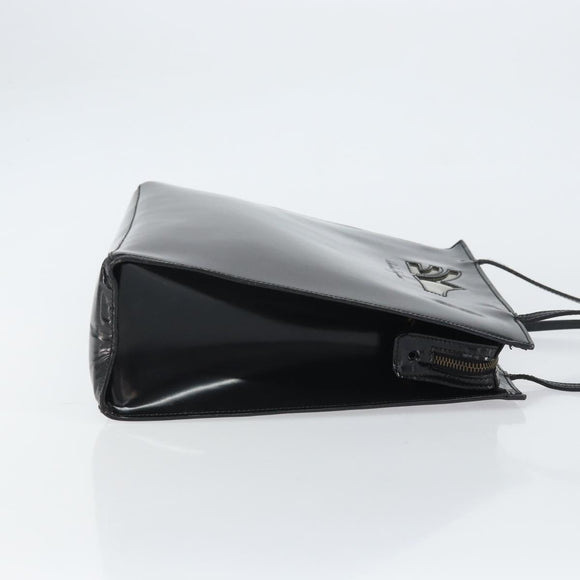 Salvatore Ferragamo Tote Bag Enamel Black Auth 161124