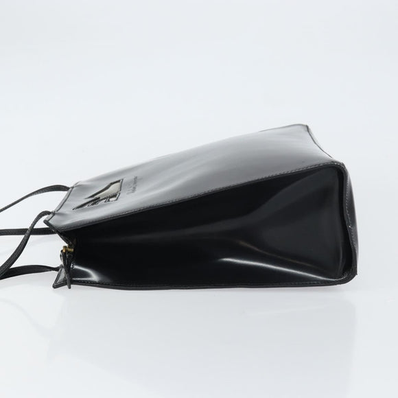 Salvatore Ferragamo Tote Bag Enamel Black Auth 161124