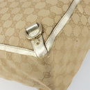 GUCCI GG Canvas Tote Bag Beige Gold 141472 Auth 161125-14