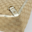 GUCCI GG Canvas Tote Bag Beige Gold 141472 Auth 161125-15