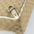 GUCCI GG Canvas Tote Bag Beige Gold 141472 Auth 161125-16