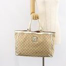 GUCCI GG Canvas Tote Bag Beige Gold 141472 Auth 161125-22