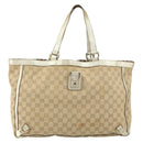GUCCI GG Canvas Tote Bag Beige Gold 141472 Auth 161125-13