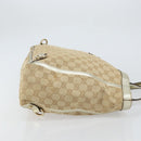 GUCCI GG Canvas Tote Bag Beige Gold 141472 Auth 161125-3
