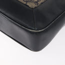 CELINE C Sulky Shoulder Bag Canvas Navy Gold Auth 161128-16