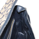 CELINE C Sulky Shoulder Bag Canvas Navy Gold Auth 161128-18
