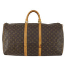 LOUIS VUITTON Monogram Keepall 55 Boston Bag M41424 LV Auth 161131-13