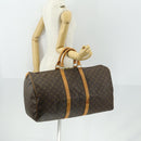 LOUIS VUITTON Monogram Keepall 55 Boston Bag M41424 LV Auth 161131-22