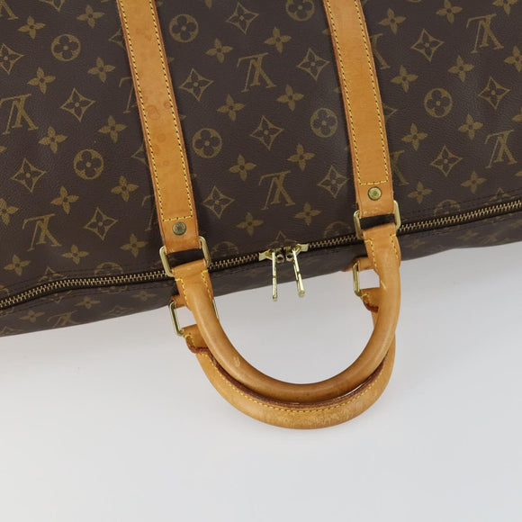 LOUIS VUITTON Monogram Keepall 55 Boston Bag M41424 LV Auth 161131