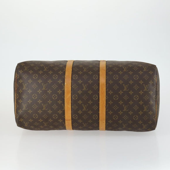 LOUIS VUITTON Monogram Keepall 55 Boston Bag M41424 LV Auth 161131