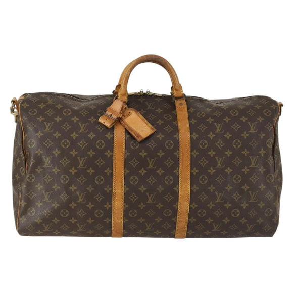 LOUIS VUITTON Monogram Keepall Bandouliere 60 Boston Bag M41412 LV Auth 161133