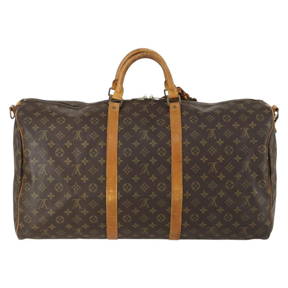 LOUIS VUITTON Monogram Keepall Bandouliere 60 Boston Bag M41412 LV Auth 161133