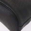 Christian Dior Honeycomb Canvas Shoulder Bag PVC Black Gold Auth 161139-14