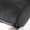 Christian Dior Honeycomb Canvas Shoulder Bag PVC Black Gold Auth 161139-15