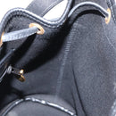 Christian Dior Honeycomb Canvas Shoulder Bag PVC Black Gold Auth 161139-17