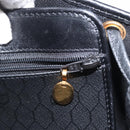 Christian Dior Honeycomb Canvas Shoulder Bag PVC Black Gold Auth 161139-19