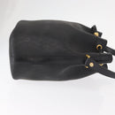 Christian Dior Honeycomb Canvas Shoulder Bag PVC Black Gold Auth 161139-3
